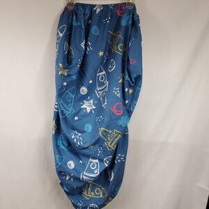 Gllquen Baby Blue Rockets Space Print Baby Bed Fitted Sheet Crib Sheet Fitted